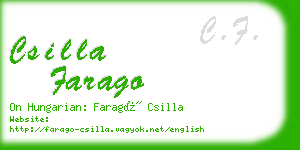 csilla farago business card